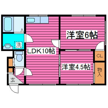 新道東駅 徒歩13分 4階の物件間取画像